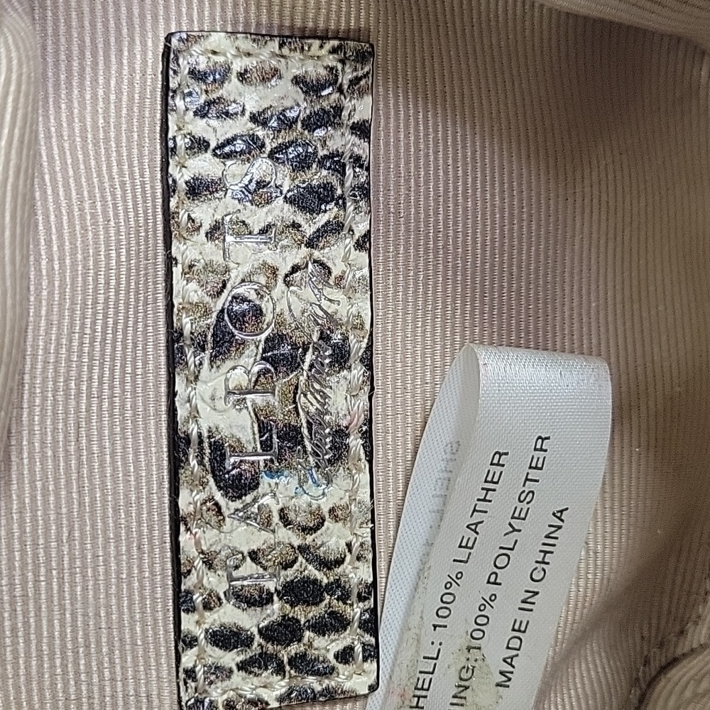 Talbots Python Leather Box Frame Kisslock Crossbo… - image 13